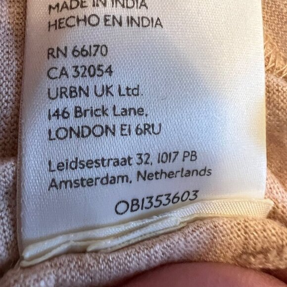 Free People Blush Pink Lace Collar‎ White Puff Sleeve Loose Fit Top Size Small - Picture 5 of 10